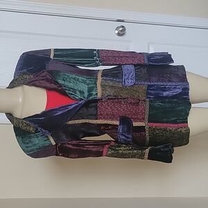 Vintage Patchwork velvet Blazer